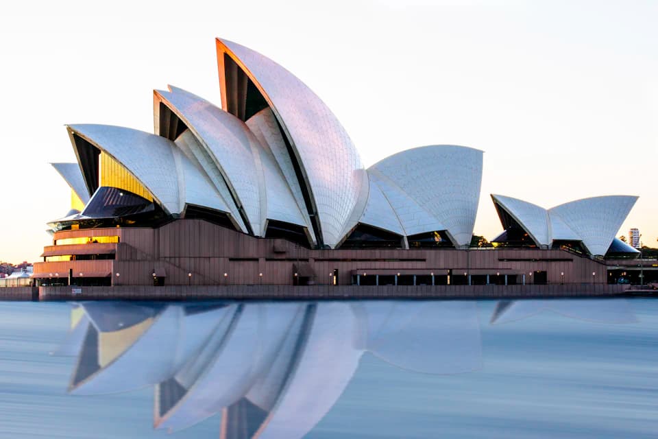 The Sydney Opera House on the harbour